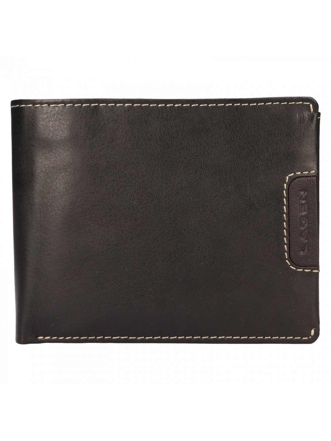 Pánská kožená peněženka Lagen Koudys – černo-hnědá